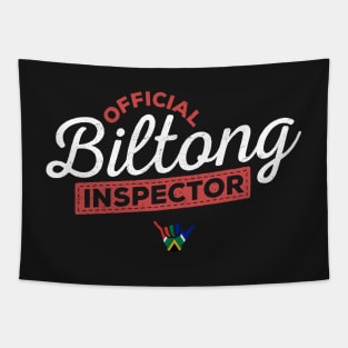 Official Biltong Inspector Funny | Dry Wors | South Africa Braai | Lekker Kos Tapestry