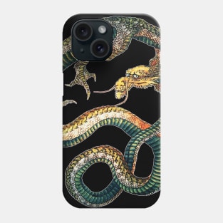 Dragon and Phoenix by Katsushika Hokusai Phone Case