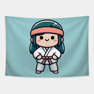 Karate mom in Japanese Style design Tapestry