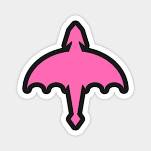 Hot Pink Simple Dragon Design Magnet