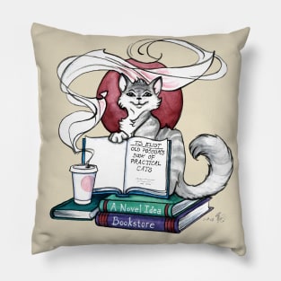 Book Club Kitty Pillow