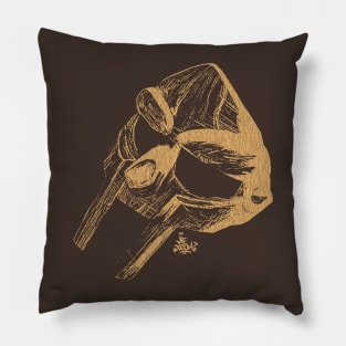 MF Doom Mask Brown Pillow