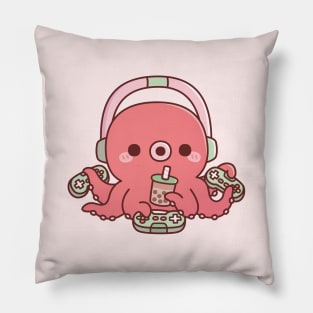 Cute Octopus Gamer Multiplayer Mode Pillow