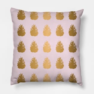 Golden Pine cone design Pillow