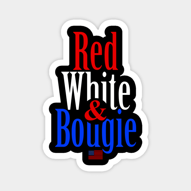 Red white and bougie shirt USA flag colors Magnet by denissmartin2020