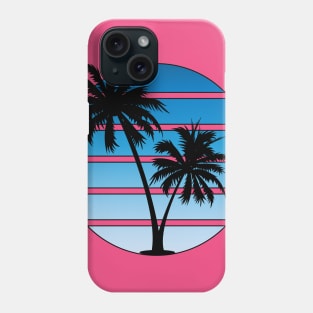 Retrowave Blue Sunset Phone Case