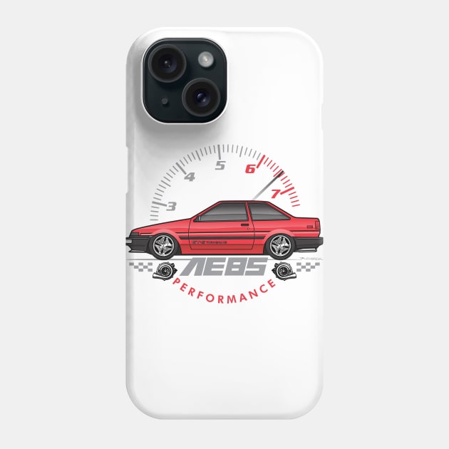 Red AE85 Phone Case by JRCustoms44