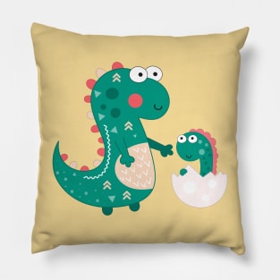 Dinosaur and baby Pillow