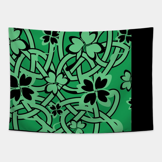 Celtic Clover Tapestry by LylaLace Studio