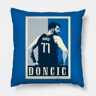 Luka Doncic Pop Art Style Pillow