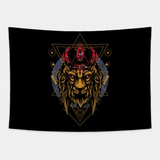 Lion / Urban Streetwear / Lion With Crown Tapestry