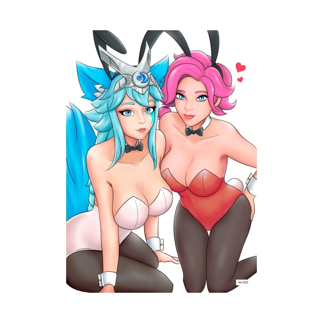 Bunny Maeve & Bunny Io by YHWdrawings