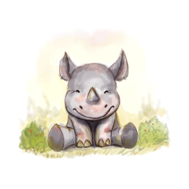 Baby Rhino by Artofokan