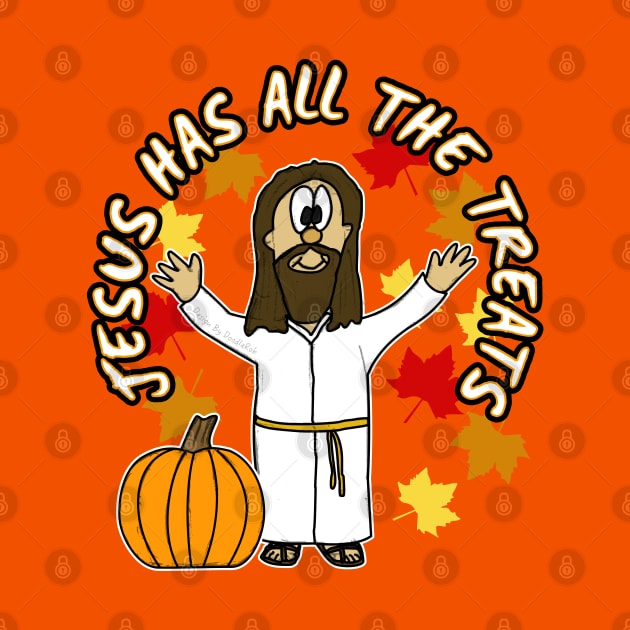 Jesus Has All The Treats Christian Halloween Alternative by doodlerob