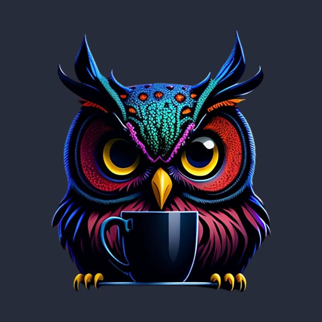 OWL AND COFFEE CUP by likbatonboot