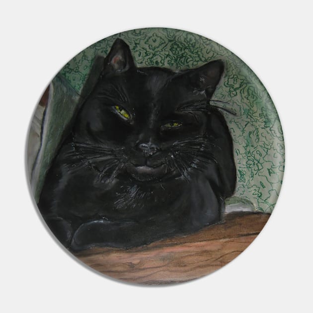 Demon Cat Pin by Reilly's Fine Art and Designs