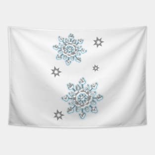 Glass Snowflakes Tapestry