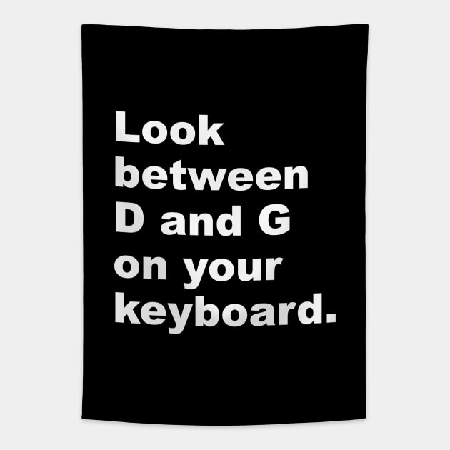 Look Between D and G on Your Keyboard Tapestry by yayor