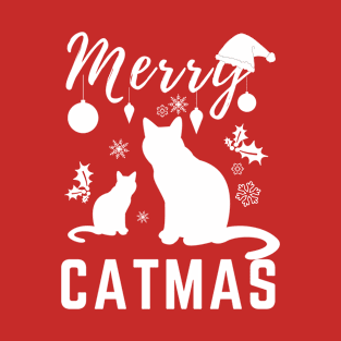 Merry Catmas the funny merry Christmas concept for cat lover T-Shirt