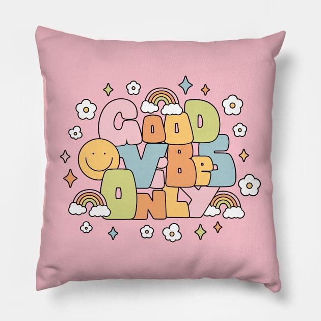 Good Vibes Only Pillow by CoubaCarla