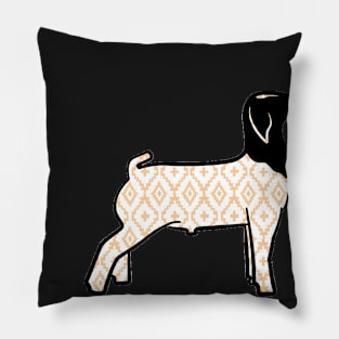 Rustic Yellow Aztec Market Goat - NOT FOR RESALE WITHOUT PERMISSION Pillow