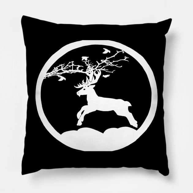 Running deer Pillow by DNASCC