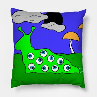 All Seeing Slug (Cartoon) Pillow