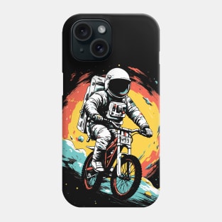 Intergalactic Bike Rider // Astronaut on a Bicycle in Outer Space Phone Case