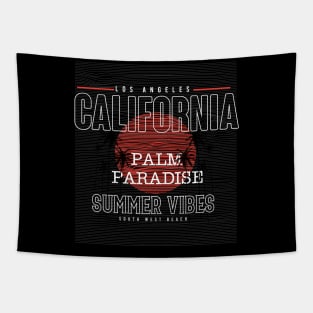 California Summer Vibes palm paradise Tapestry