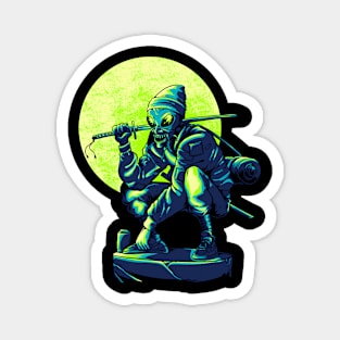 Alien ninja streetwear Magnet