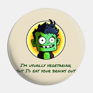 Zombie Brain Eater Pin