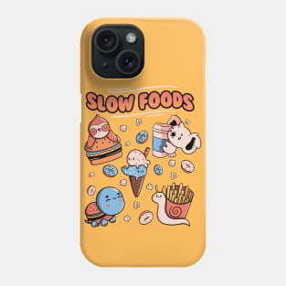 Slow Food Cute Animals Sloth Koala Turtle Snail Fries by Tobe Fonseca Phone Case