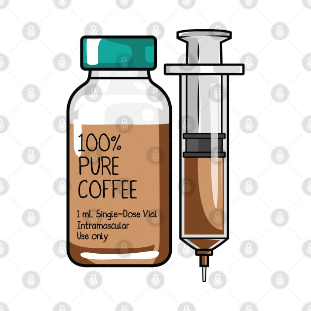 100% Pure Coffee Injection for medical and nursing students, nurses, doctors, and health workers who are coffee lovers by spacedowl