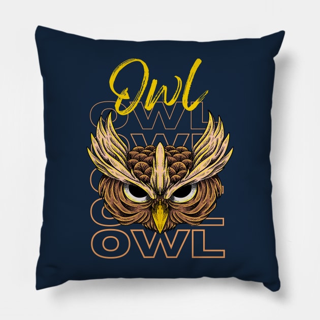 OWL | Wear your favorite wild bird Pillow by ColorShades