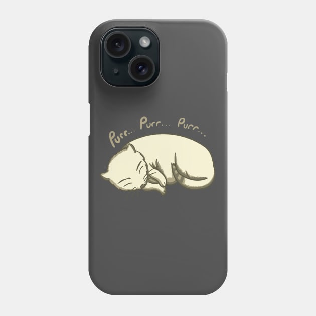 Sleepy Kitty Phone Case by The Graphicallist