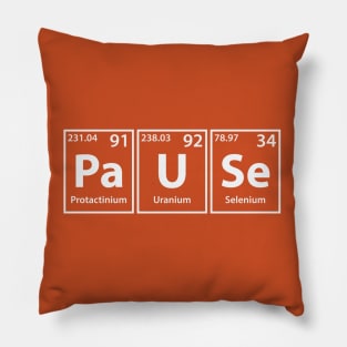 Pause (Pa-U-Se) Periodic Elements Spelling Pillow