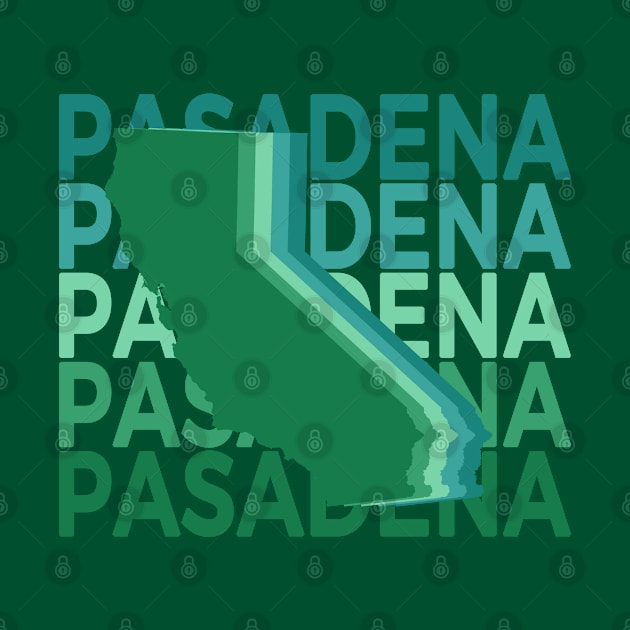 Pasadena California Green Repeat by easytees