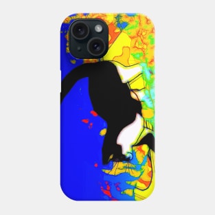 CUTE Tuxedo Cat living a psychedelic dream  Copyright TeAnne Phone Case