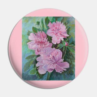 Pink peonies Pin