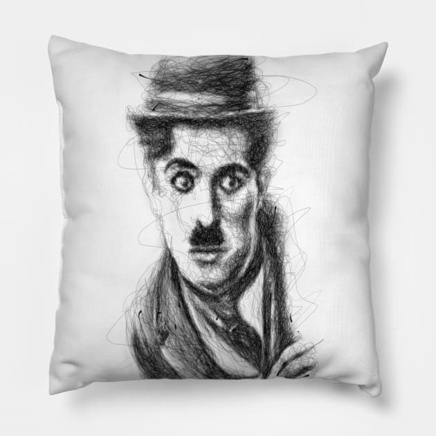 Charlie chaplin Pillow by Denny_constantine23