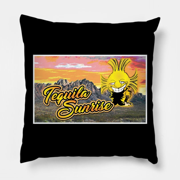 Tequila Sunrise Pillow by Tha_High_Society