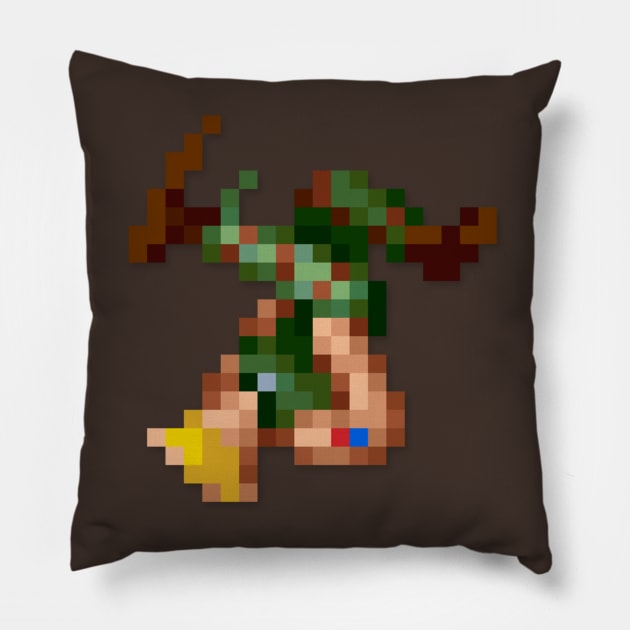 Guile low-res pixelart Pillow by JinnPixel