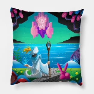 The Sorcerer and the Floating Castle Pillow