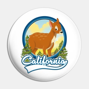 California Deer travel logo Pin