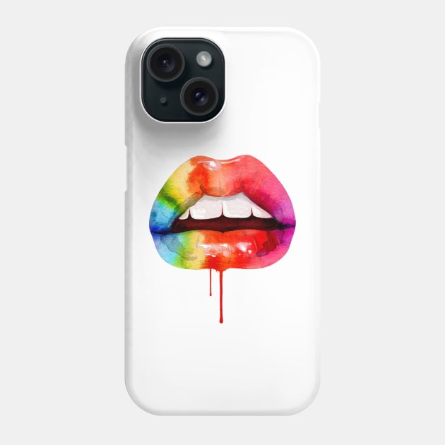 Rainbow lips Phone Case by ryabinina