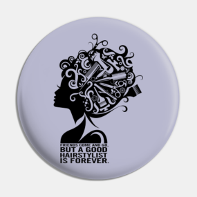 Hair Cutting Pins And Buttons Teepublic Uk