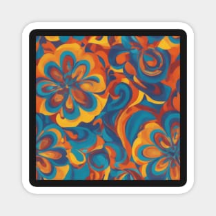 Floral Abstract Pattern Magnet