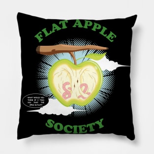 The Flat Apple Society Pillow