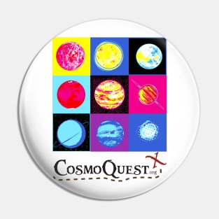 Andy Warhol Style CosmoQuest Planet Print Pin