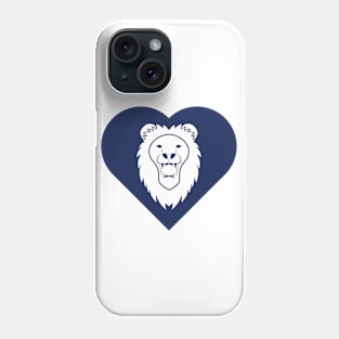 Lion Mascot Cares Navy Phone Case